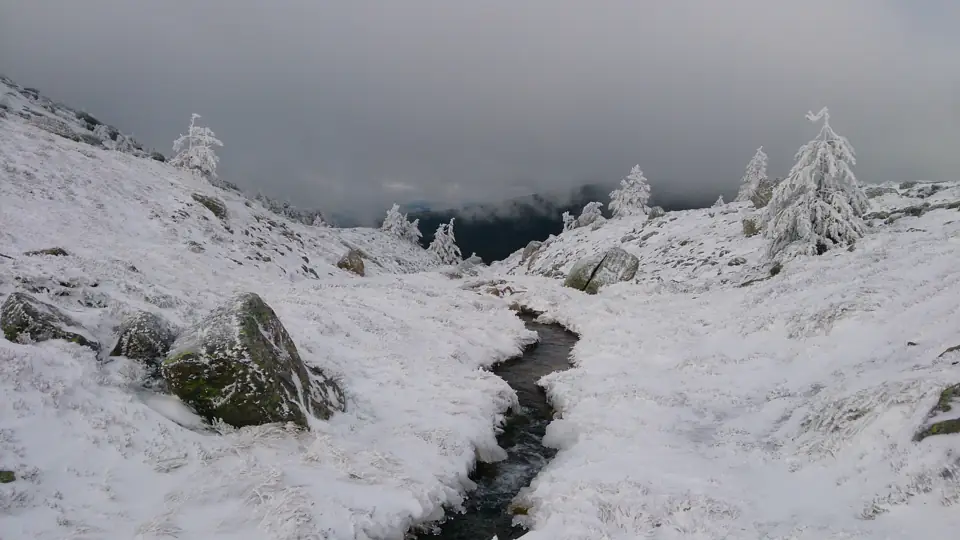El río Duero, cerca de su nacimiento en Duruelo de la Sierra, Soria